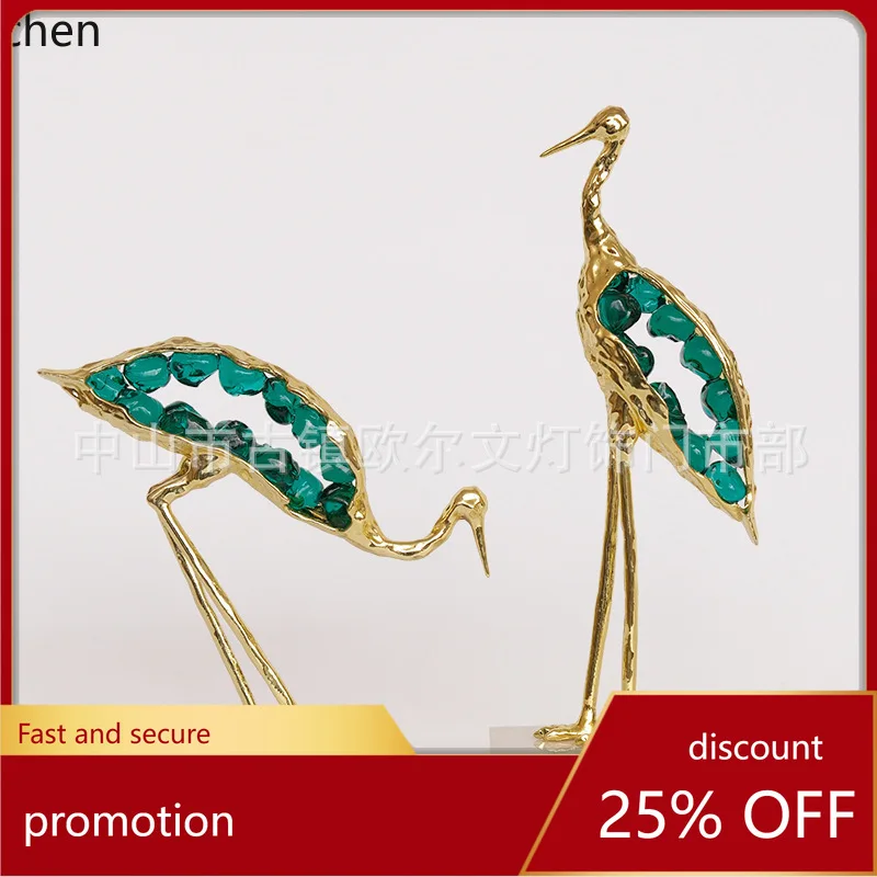 

HXL Crane Ornament Decoration Craft Wine Cabinet Entrance Home Decor