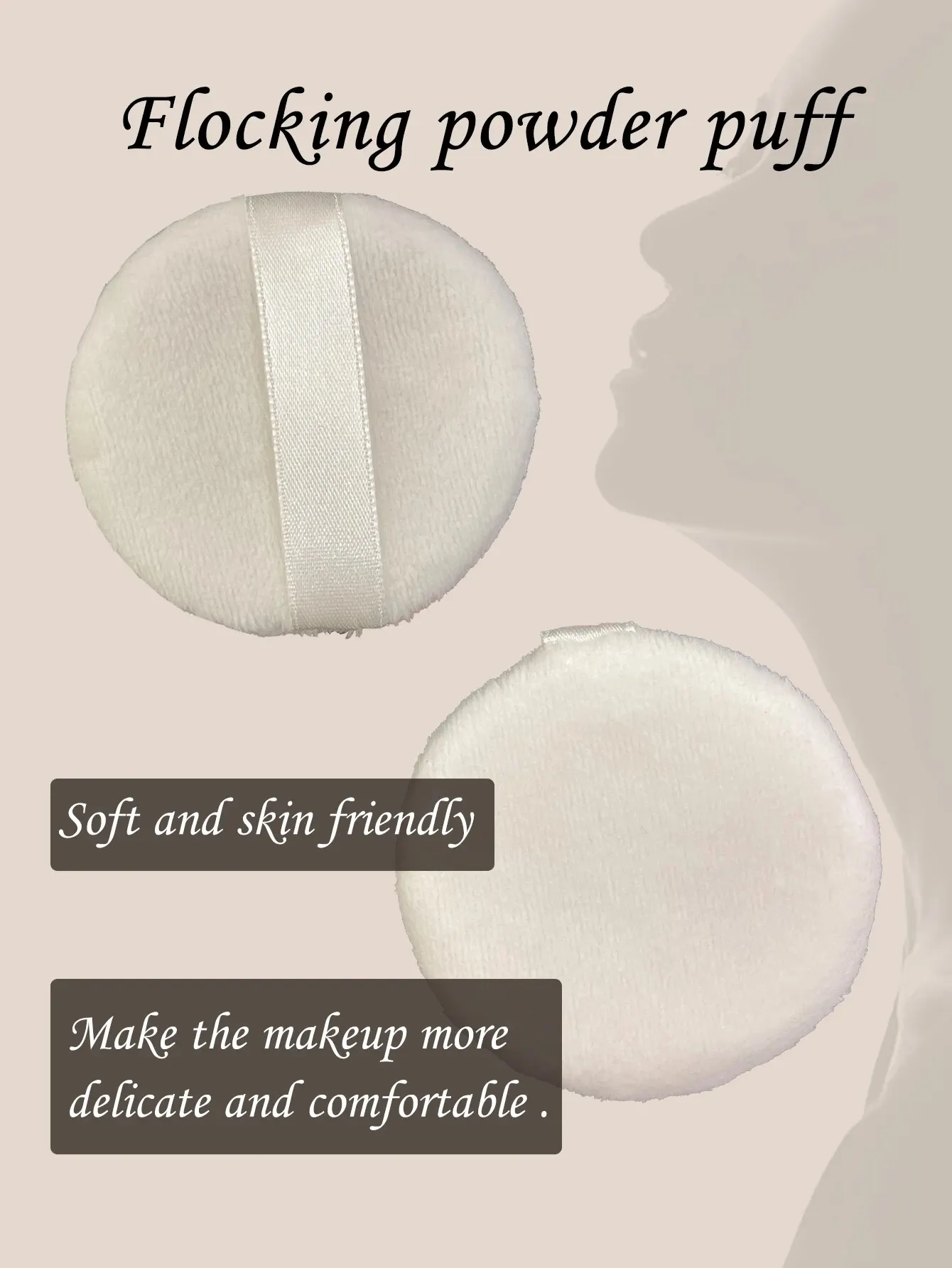 7PCS Portable and Practical High-grade White round Powder Puff for Base and Fixing Makeup