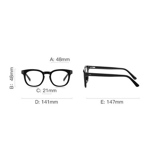 Imagen 2 del producto Montura de remache antirayos azules gafas ovaladas para miopía mujeres hombres TR90 gafas graduadas para miopía para estudiantes 0-0,5-0,75 a-6