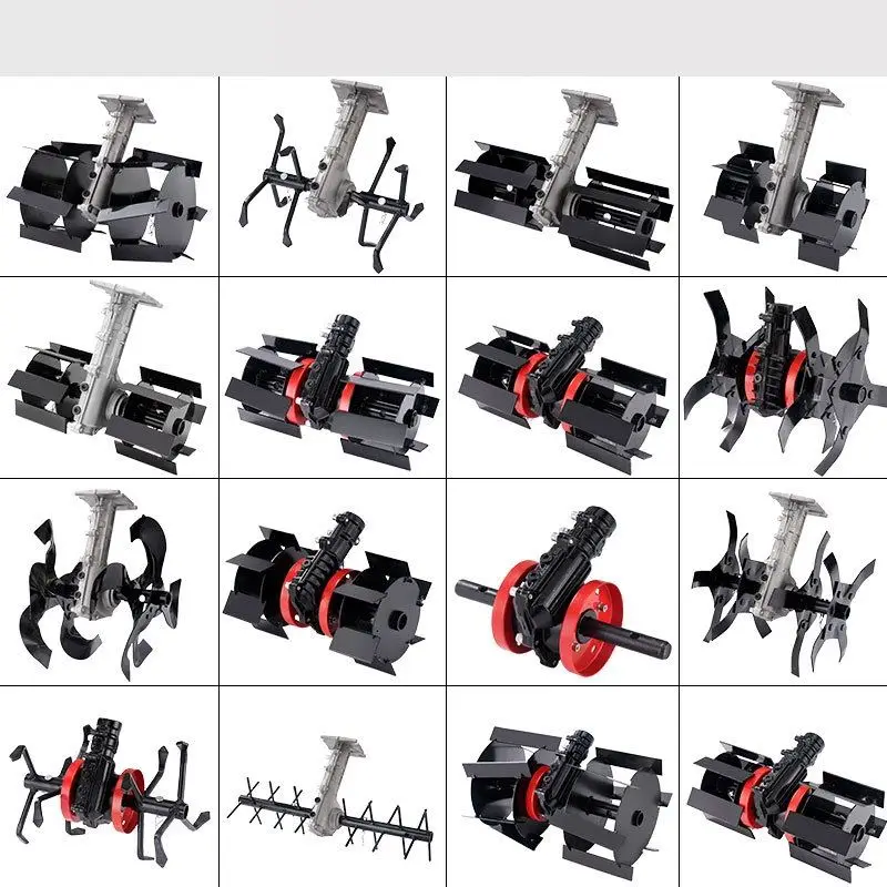 

Lawn mower accessories straight blade oblique blade assembly loosening wheel ditching tillage wheel Li soil wheel universal