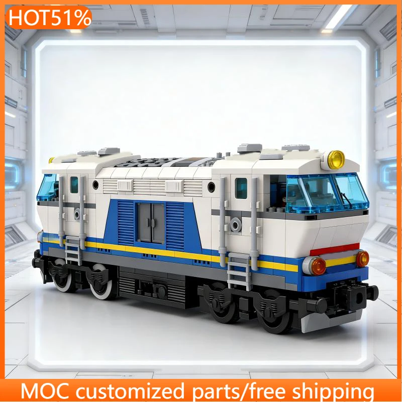 

453 детали, конструктор «Дизельный грузовой локомотив» (MOC), модульный, развивающий, для мальчиков, подарок, игрушка для сборки своими руками