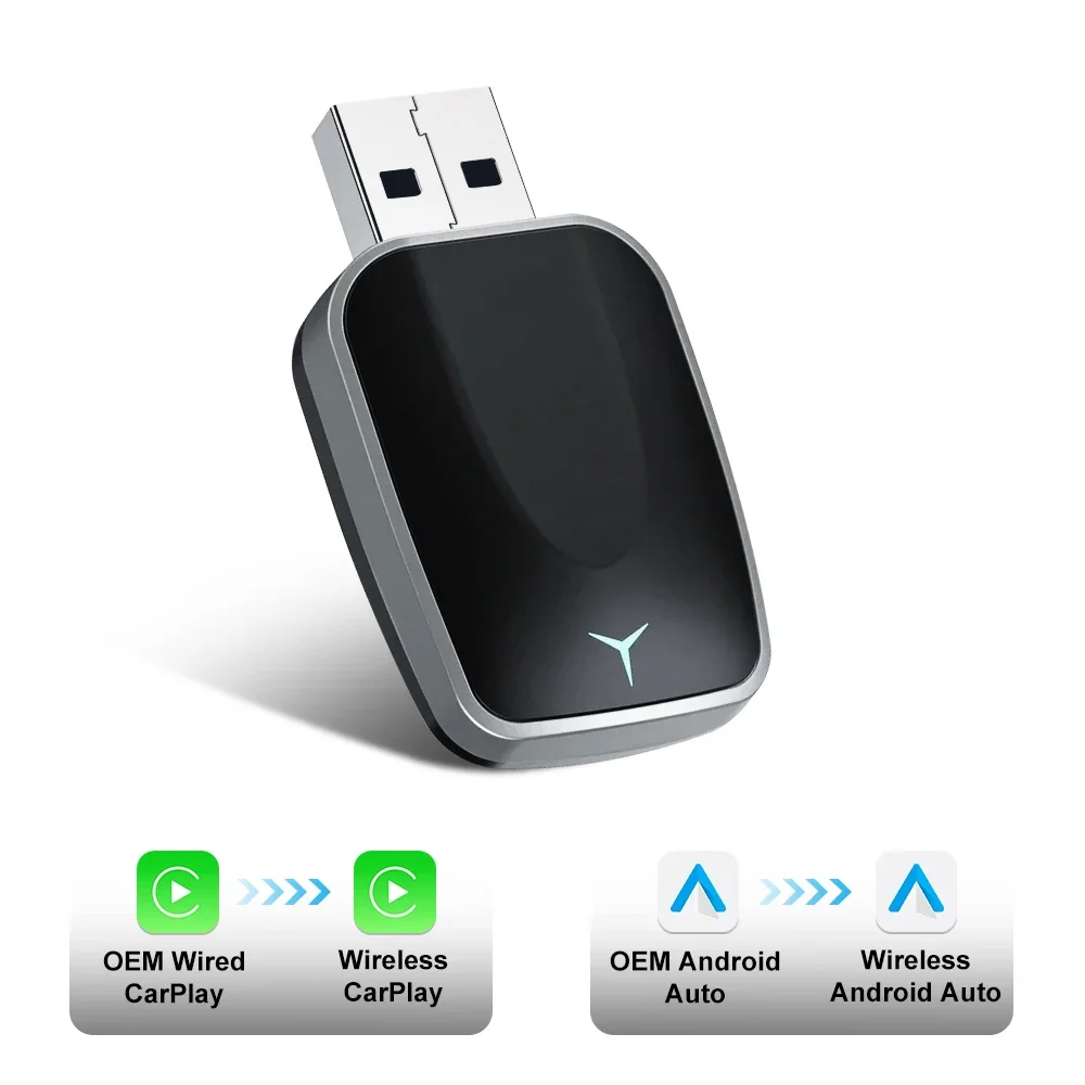 FLIXIVI 2in1 Wireless CarPlay Android Auto Wireless Adapter Mini Box Plug and play Connect Universal for Nissan Wireless Adapter