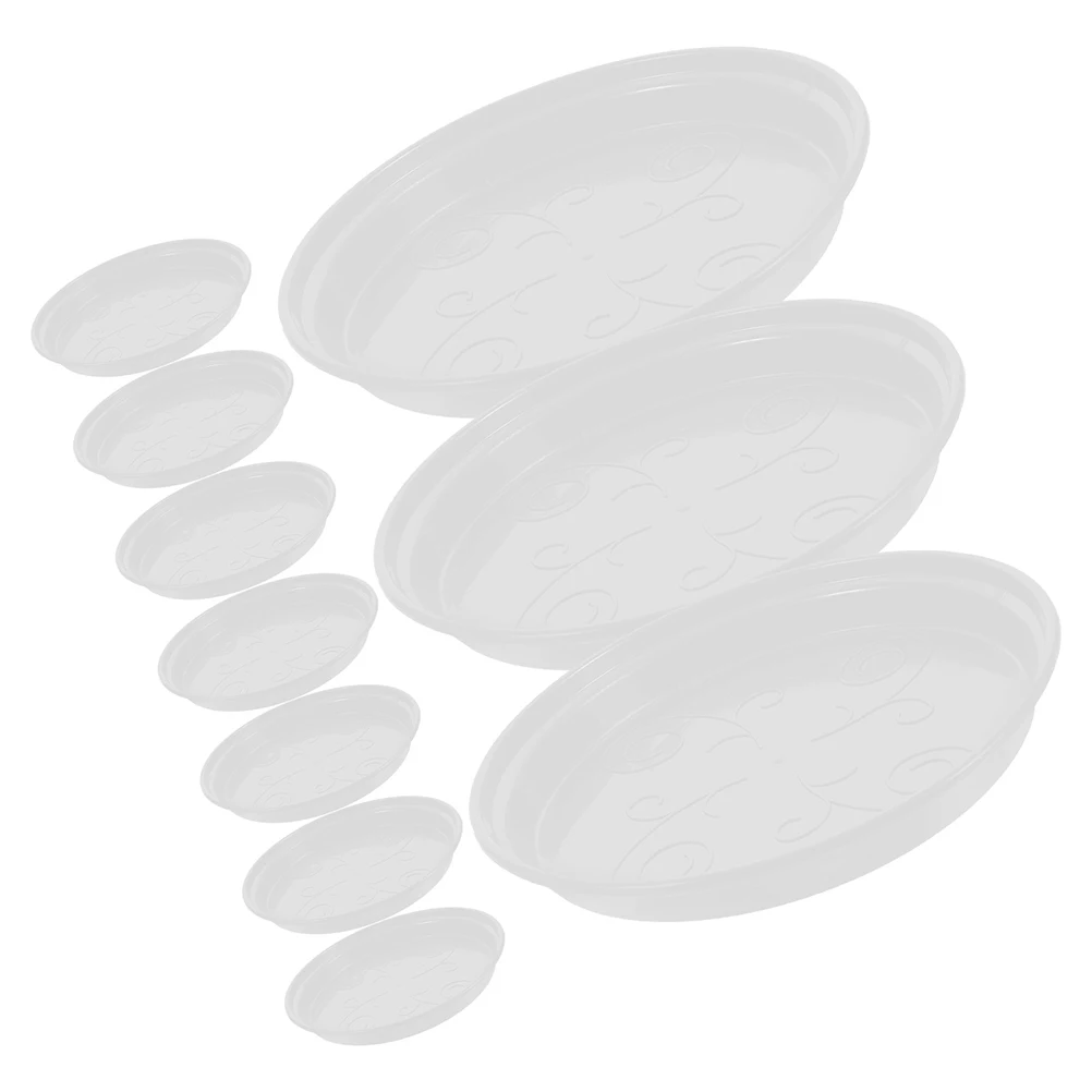 

12pcs White 180mm Thick Flower Pot Saucer Drip Tray for Plants Catch Water Prevent Leakage Round Shape Planters