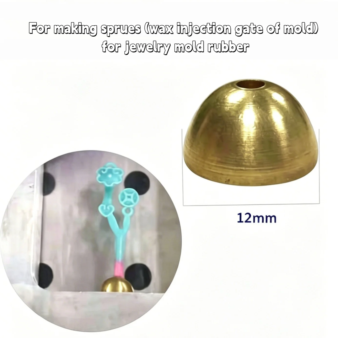 PHYHOO Silicone Molded Beads for Jewelry Casting Mould Frame Copper Aluminum Wax Injection Nozzle Jewellery Making Accessories ﻿