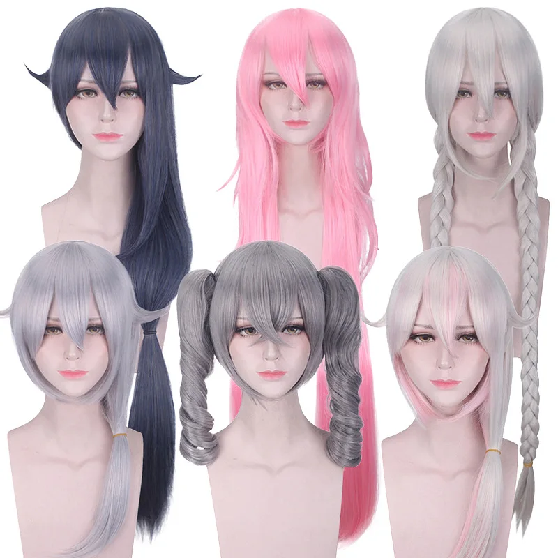 Synthetic Long Wavy Cosplay Wig Heat Resistant Fiber Costume Hair for Women Party Anime Roleplay Dress Up