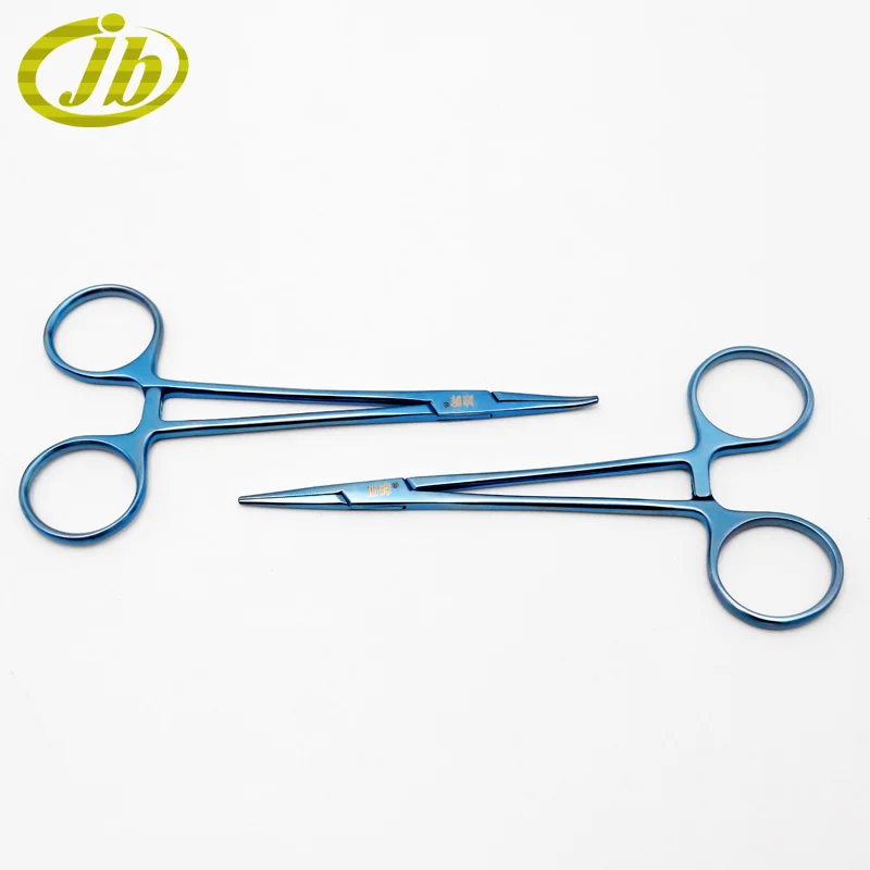 Cabeça hemostática do ângulo do fórceps, 12.5cm, instrumento operacional cirúrgico, liga de titânio, aloftalmologia médica, oftalmologia