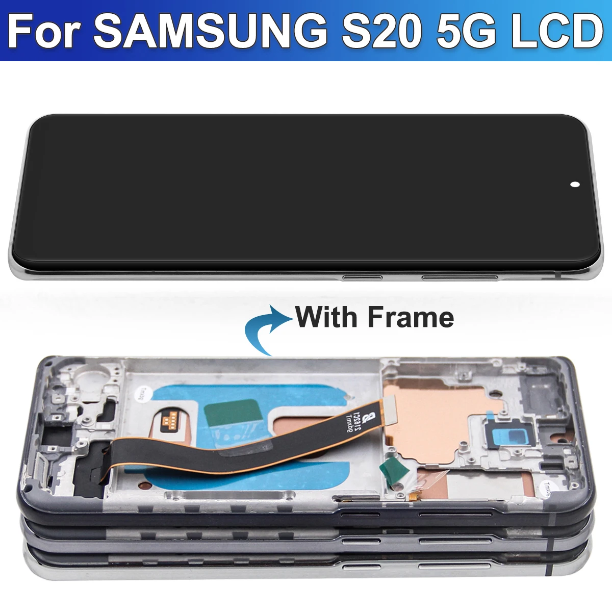6.2'' Tested For Samsung S20 5G LCD G981 S981F S981F/DS Display Touch Screen With Frame For Samsung S20 5G Display Replace
