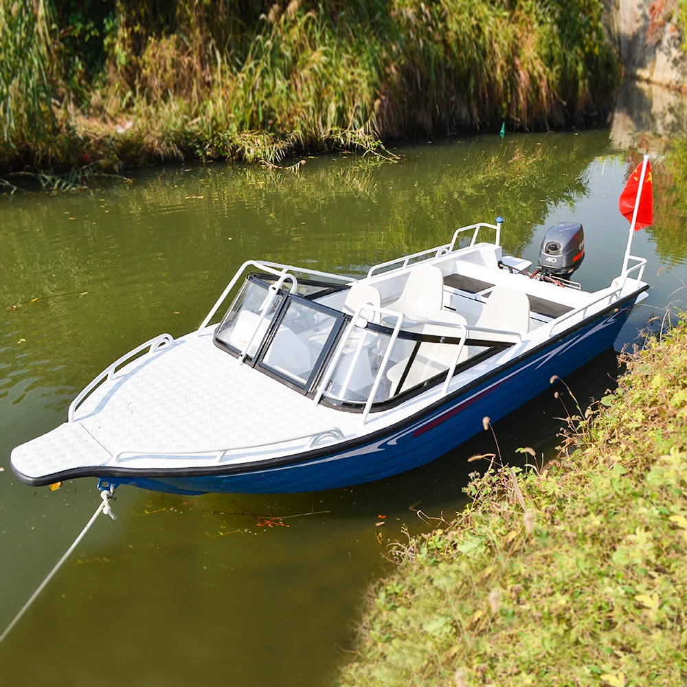 Manufacturer Supplier 450 Speedboat Aluminium Speedboat 7 Persons 4.5 Meter Speedboat