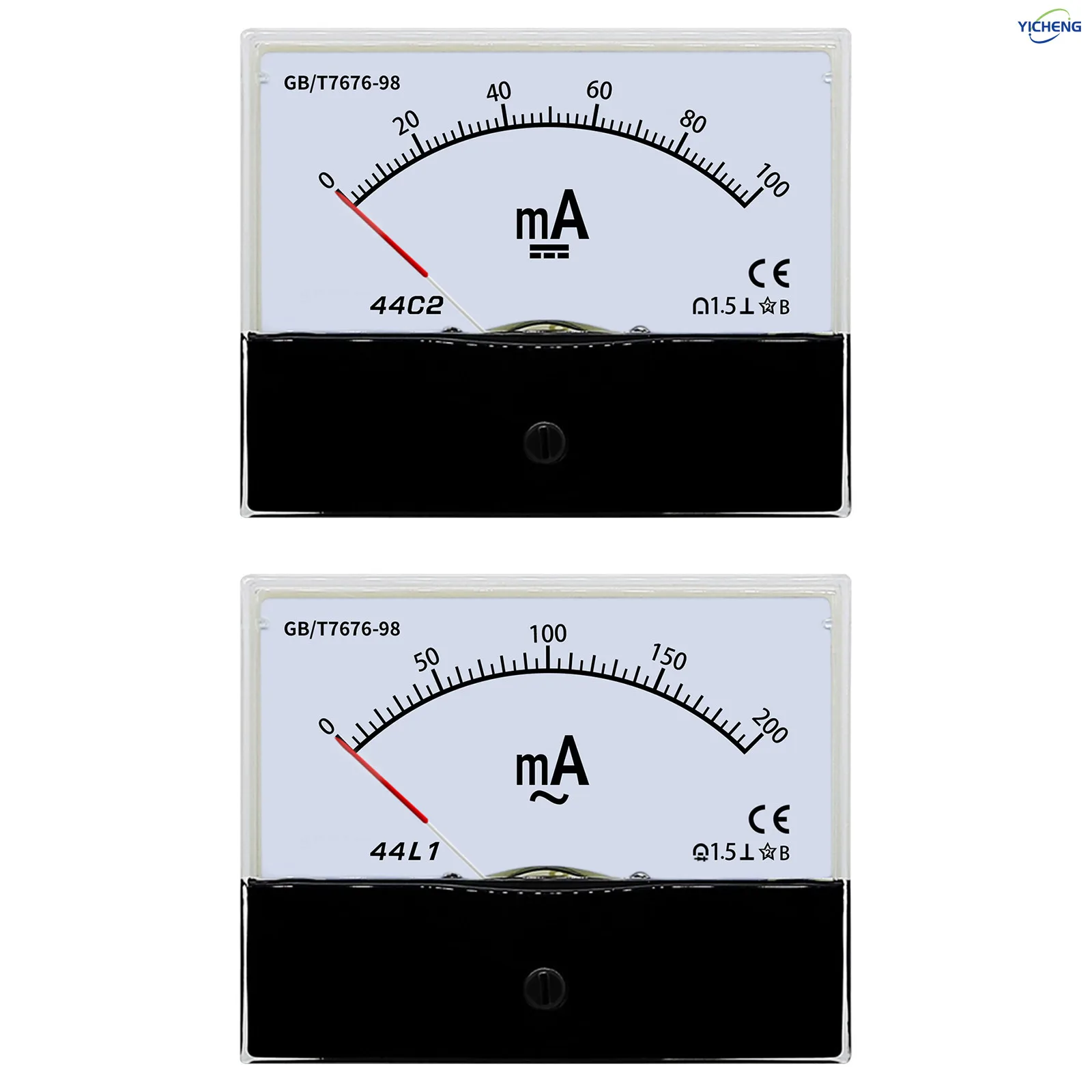 YICHENG DC/AC Milliampere meter, ammeter, small current test,Panel size80mm* 100mm, hole size 59mm