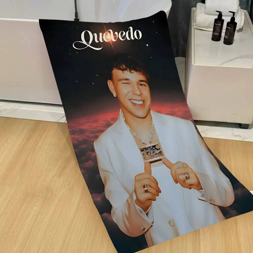 Popular Q-Quevedo Singer Anime Beach Swimming Towel Soft Absorbent Washcloth Children's Gifts for Kids Travel Camping Gym