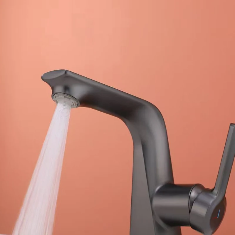 جديد متقدم الشعور بسيط الساخن والبارد حوض صنبور الحمام تحت حوض بالوعة السيراميك بكرة صنبور كبار المنزلية #4