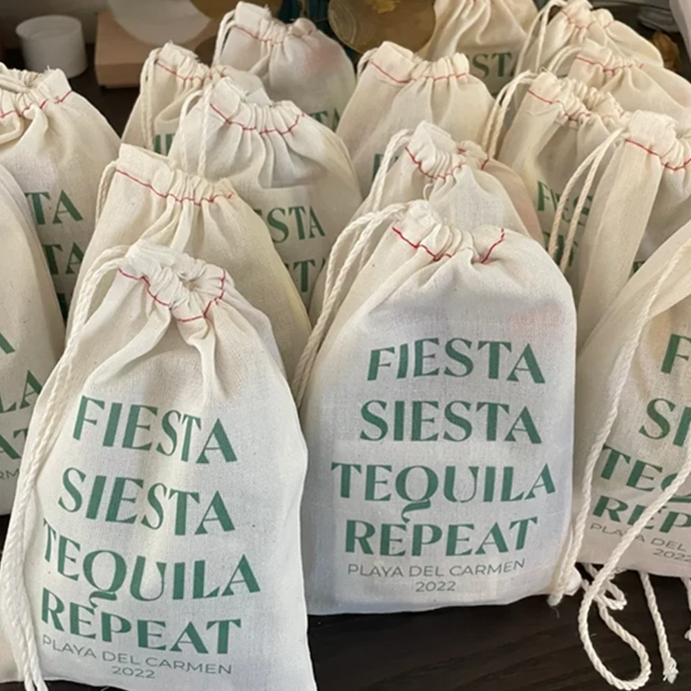 25 adet Fiesta Siesta Tequila tekrar-bachelorette parti-akşamdan kalma kiti çantaları-akşamdan kalma kurtarma kiti-özel hediye-meksika hayatta kalma