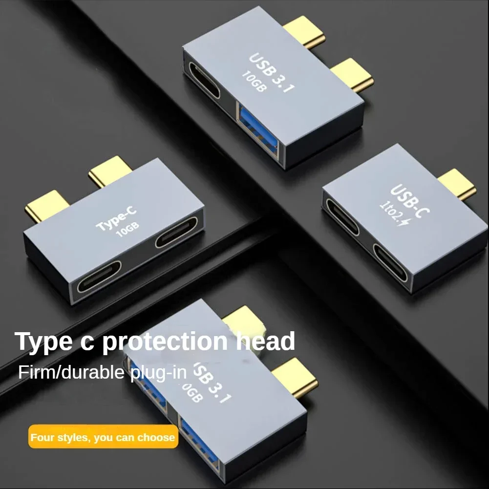 USB C Male\\Dual To Dual USB C\\Type C  Female Splitter Convter Adapter Extension Connector For USB C PD Charger Powerbank Laptop