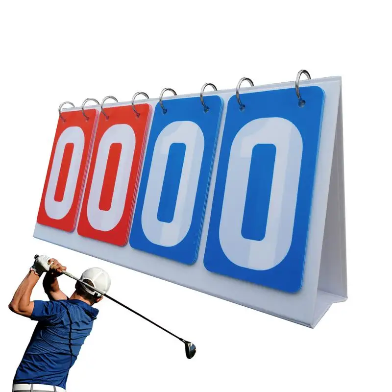 

Scoreboard Flipper Portable Scoreboard 4-Digital Portable Score Flipper Keeper for Indoor Outdoor Sports Baseball Tennis