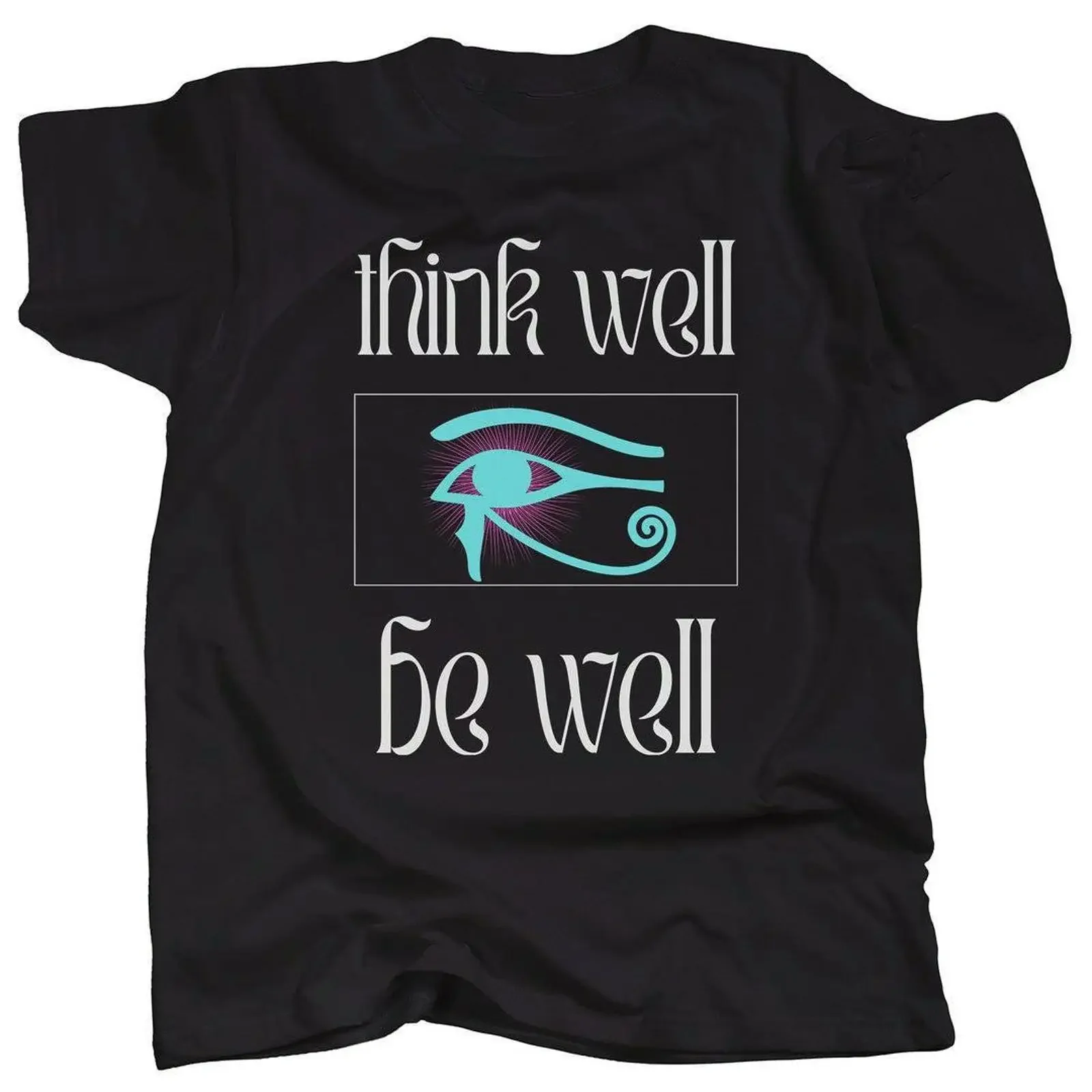 Think Well Be Eye Of Horus T Shirt vintage Washed Slightly Versatile homme Top For Everyday Wear Stylish designer clothes