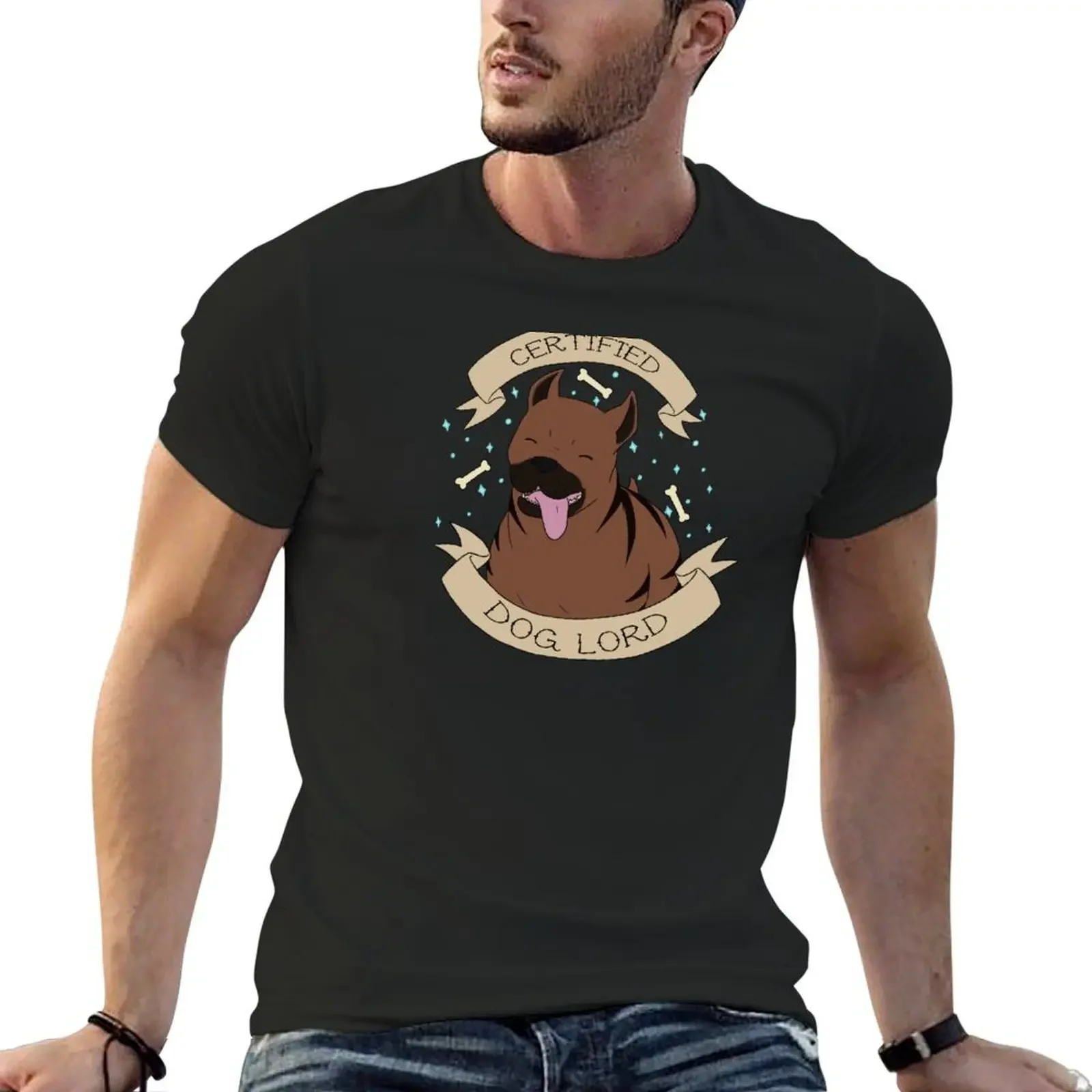 Certified Dog Lord T-Shirt anime stuff graphic tee shirt T-shirts for men cotton