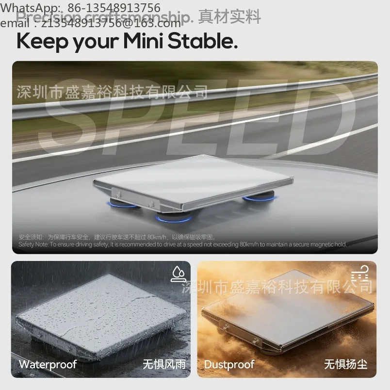 Mini Roof Magnetic Mount Bracket Aluminum Alloy Frame For Car RV Marine Boat Amazon Cross‑Border Use