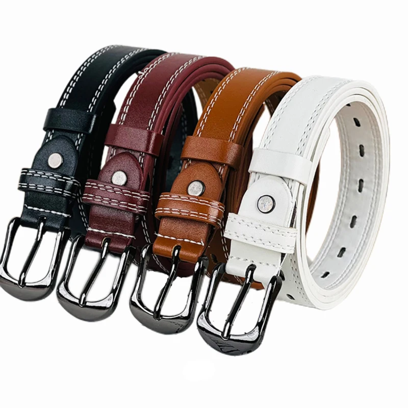 Top Quality PU Leather Belts for Women Cummerbund Luxury Female Belt Decorative Simple Waist Belt Candy Color