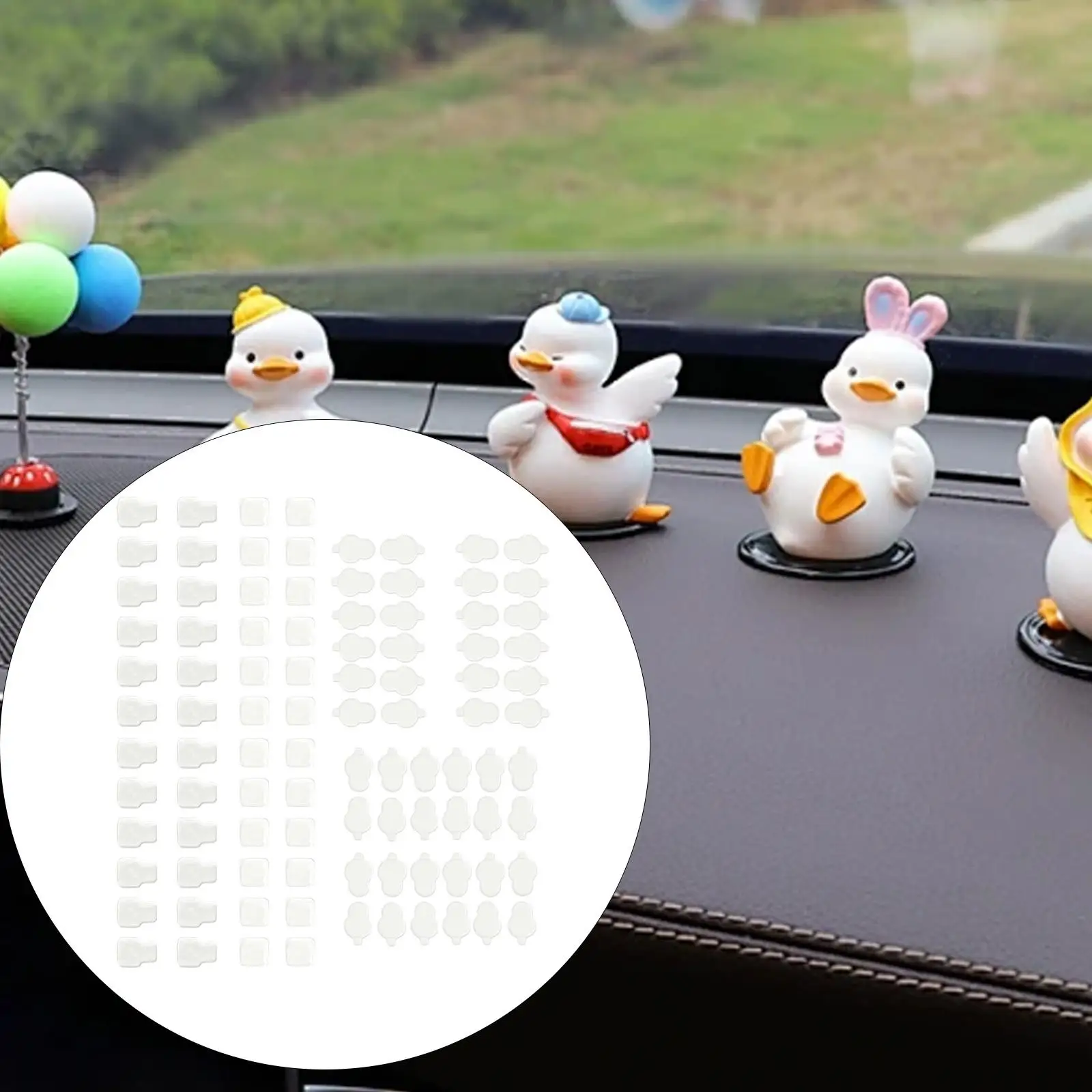 6 Pieces Sticky Pads Acrylic Glue Transparent Strong Hold Practical for Figurines Small Decorations