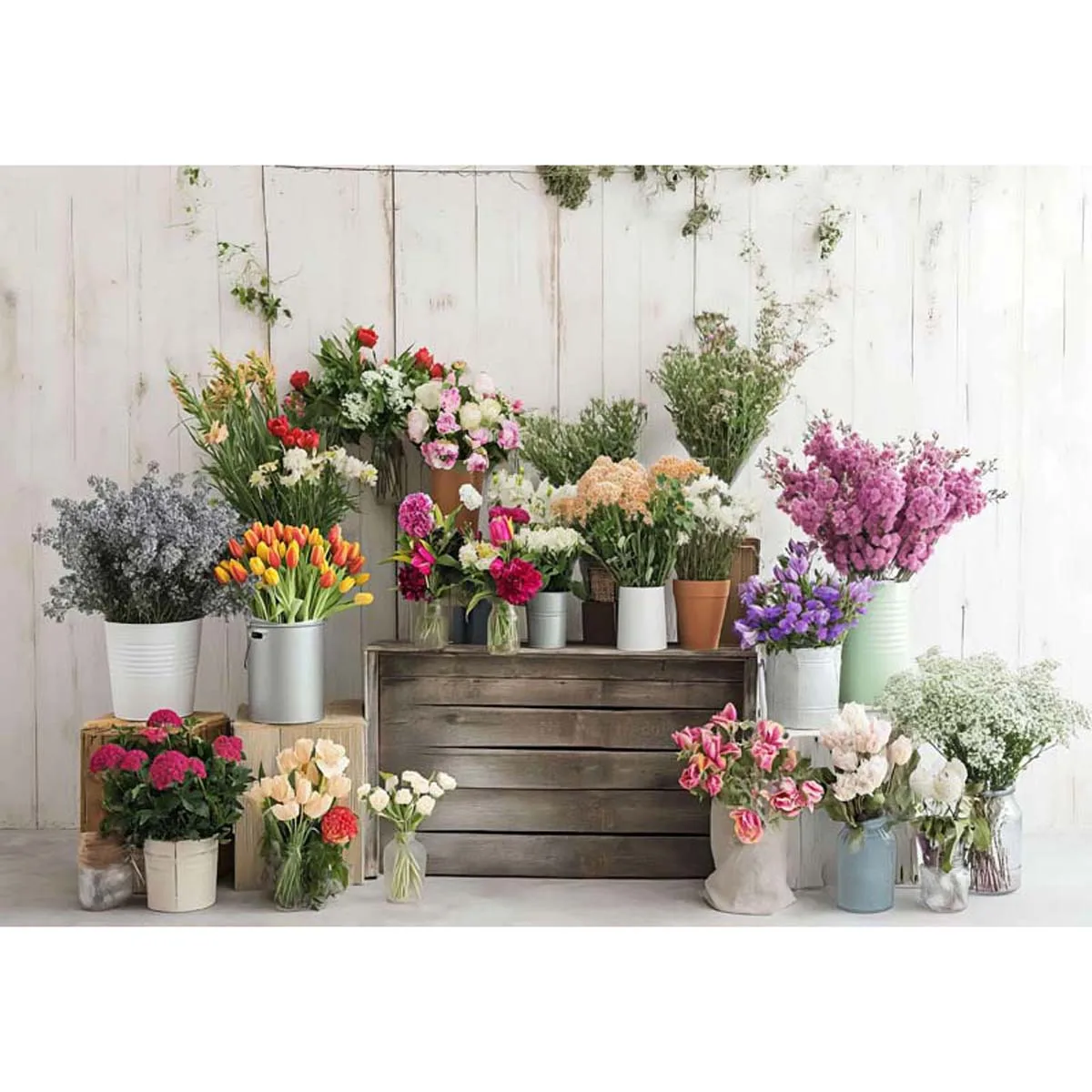 

Allenjoy Flowers Stand Wood Backdrop