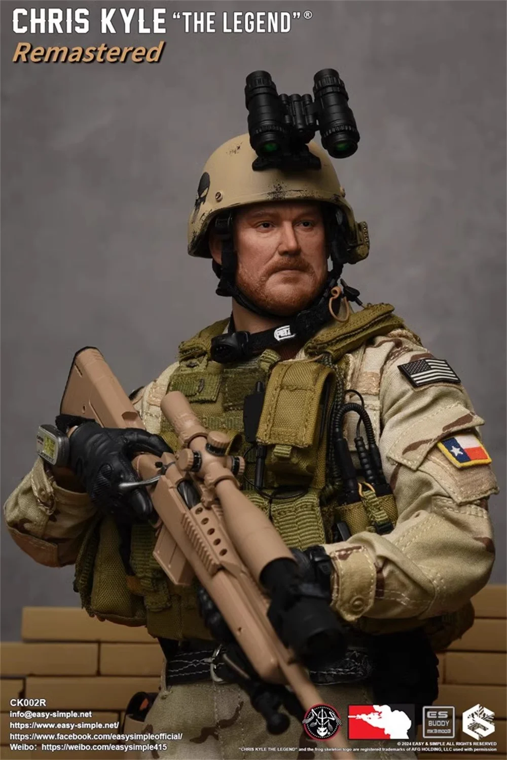 1/6 EASY & SIMPLE ES CK002R US. Muñeca de soldado de juguete de francotirador, juego completo de figuras de acción móviles, regalo para coleccionistas