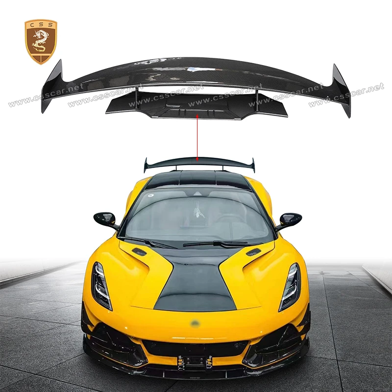 

MK Style Car Double Deck Exterior Layer Rear Truck Spoiler Wing Lip For Lotus Emira Dry Carbon Fiber Tuning Bodykits
