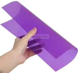 Couverture de Reliure en Plastique PVC, Acétate Transparent Violet, Taille A4, Épaisseur 250 Microns