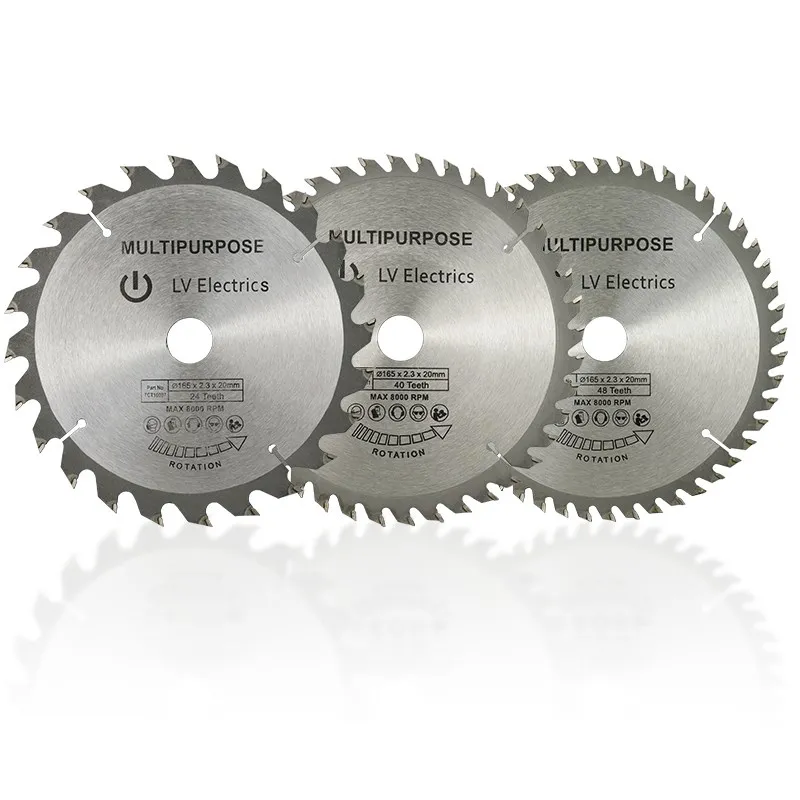 XCAN 165mm Tarcza do piły tarczowej TCT Tarcza do cięcia drewna Narzędzia do obróbki drewna Tarcza do cięcia drewna 24/40/48/60T — zdjęcie 2