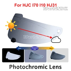Photochromic Visor for HJC I70 I10 HJ-31 Helmet Glasses Screen Shield Windshield Accessories Parts Autochromic Lens
