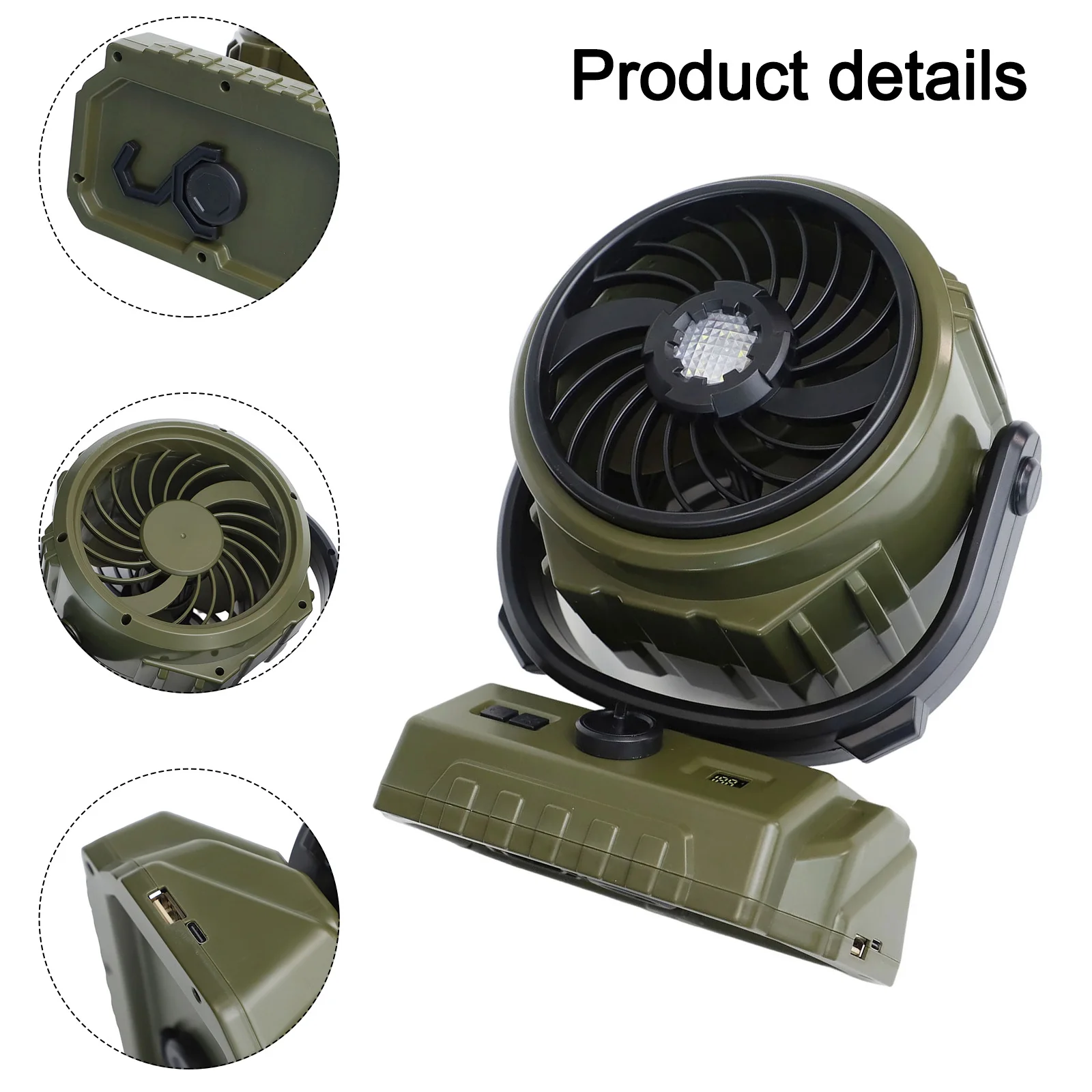 Campsite Comfort Compact 6 Inch Outdoor Fan Offering Remote Controlled Operation & Flexible Usage Options in One Device