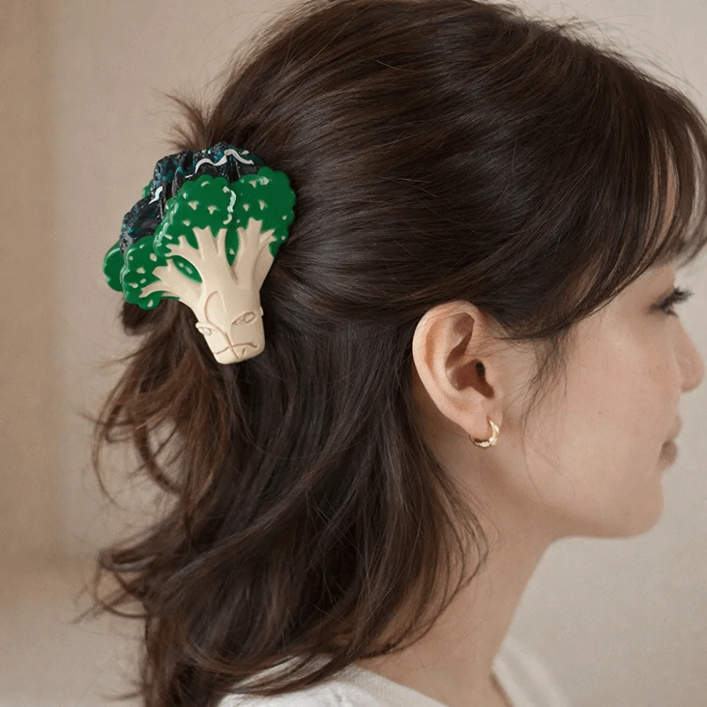 

Креативная заколка для волос в корейском стиле с овощами, заколка для волос с милой хурмой, фруктовой акулой, милая заколка для когтей с виноградом и уксусной кислотой, аксессуары для волос