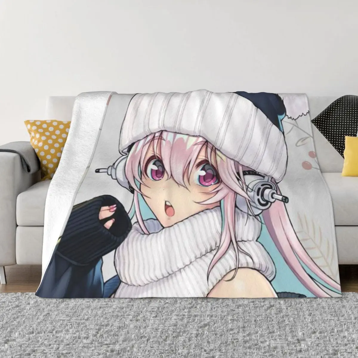 

Одеяло Super Sonico Anime 002403, одеяло до колена, одеяло для кровати, дивана-кровати, одеяла и одеяла, одеяло