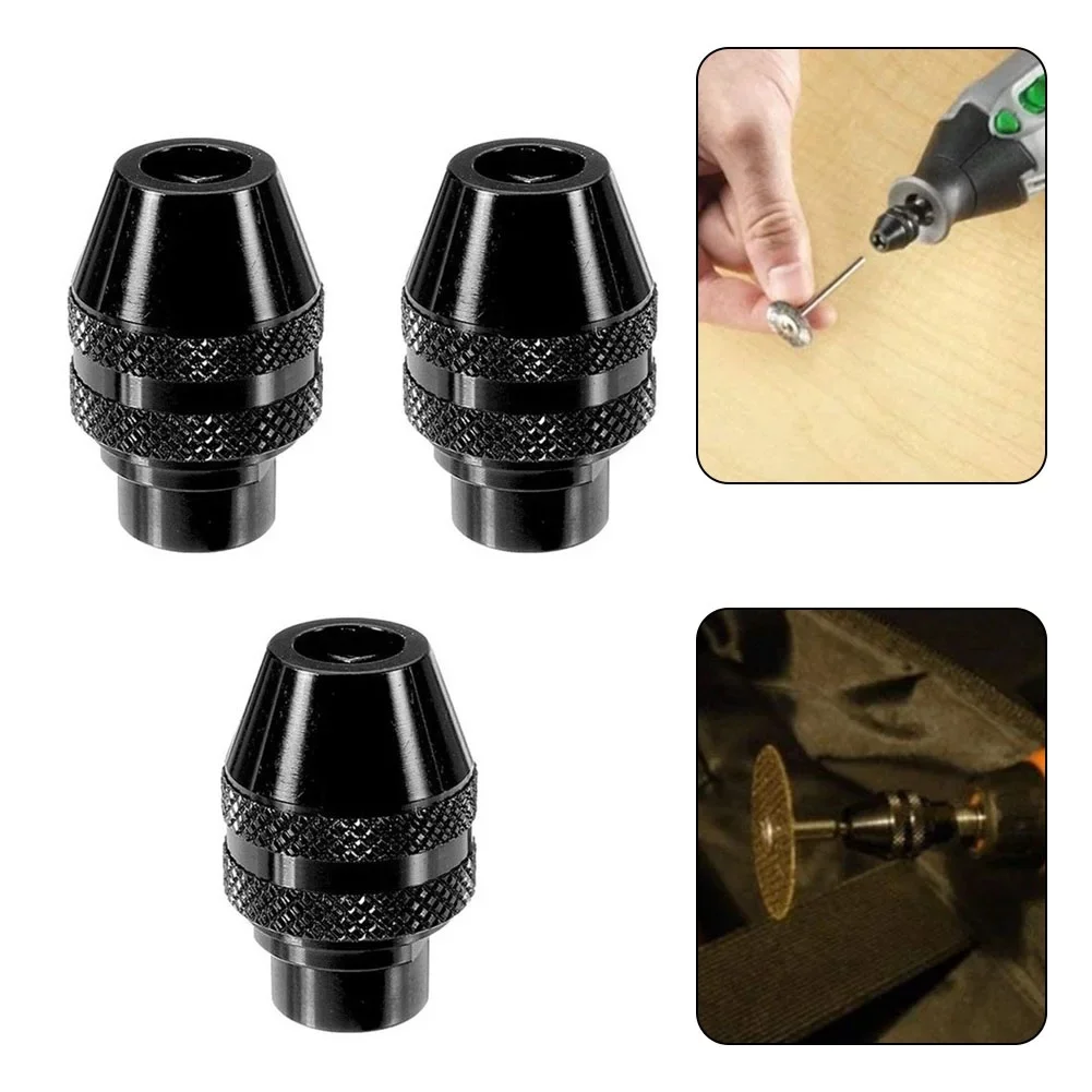 3 pçs multi keyless mandril 0.8-3.2mm mandril de broca para dremel 3000 4000 7700 8200 ferramentas rotativas mandril de moagem elétrica peças de ferramentas