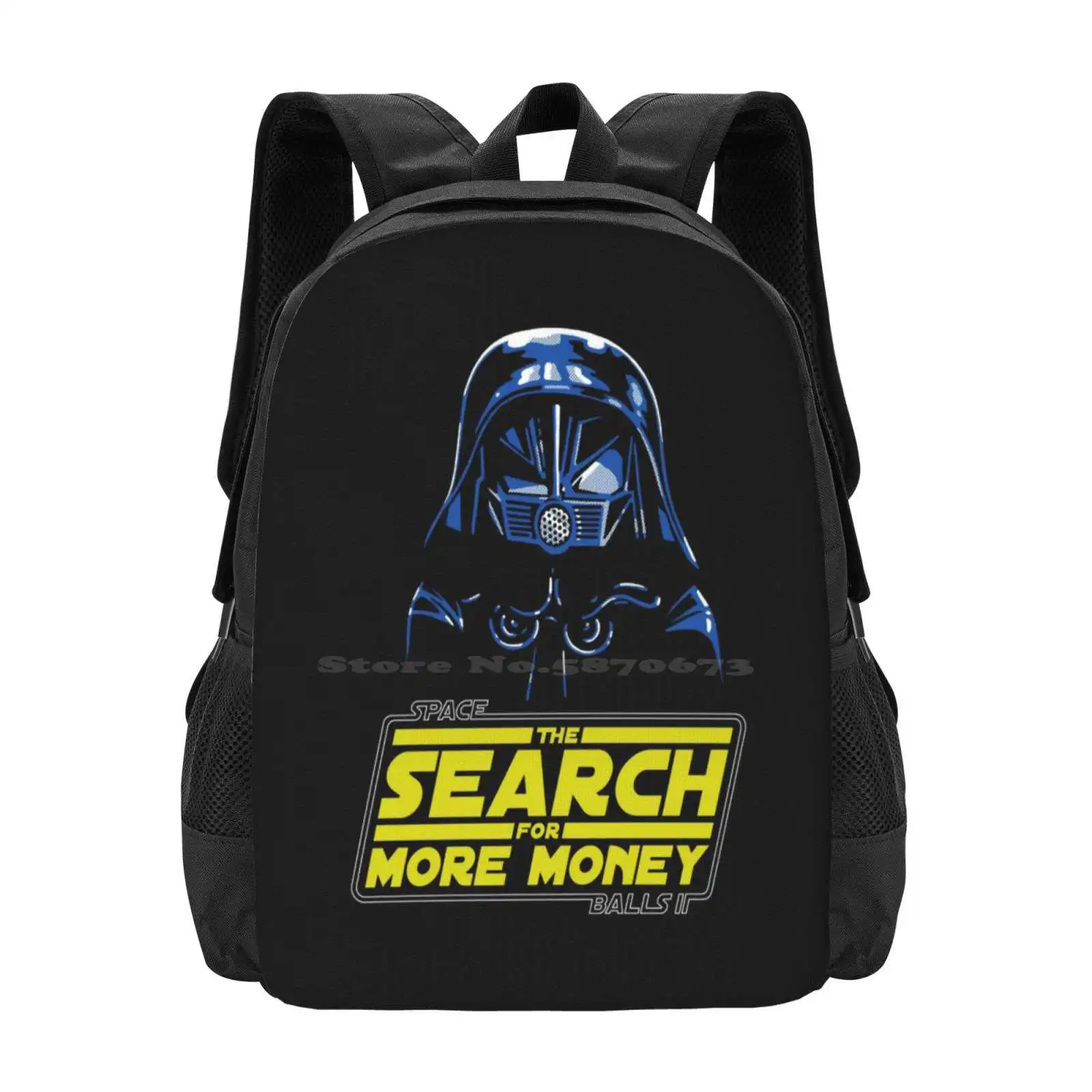 The Search For More Money Pattern Design Bag Student'S Backpack Spaceballs Mel Phil Postma Factory