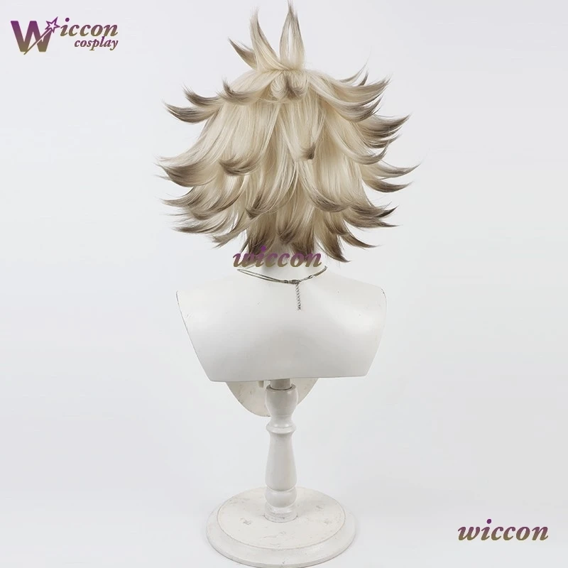 55-60 سنتيمتر غطاء صافي الورد GACHIAKUTA Rudo Surebrec شعر مستعار تأثيري أنيمي مانغا الشعر هالوين مقاومة للحرارة ماتي الألياف قابل للتعديل #5