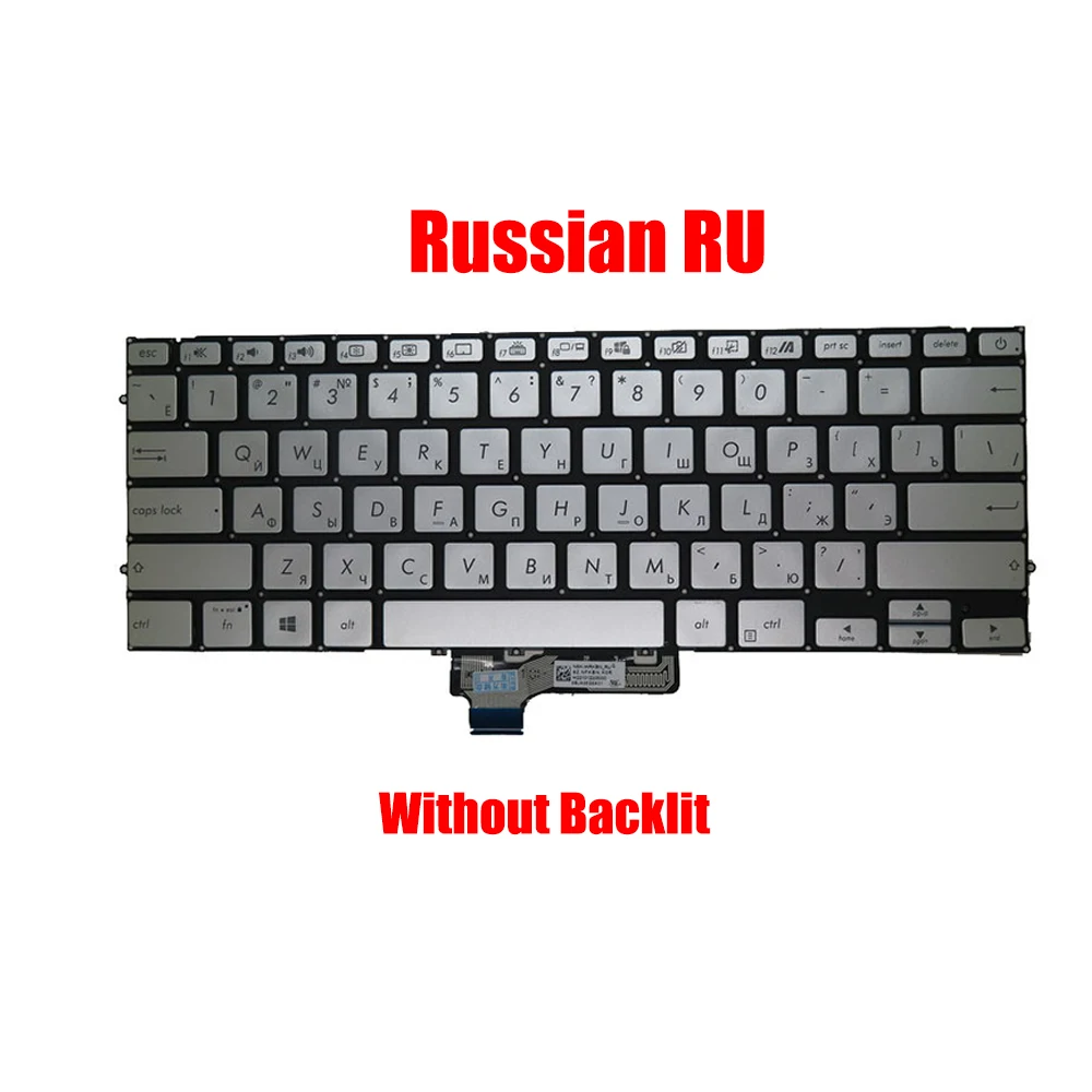 

Клавиатура для ноутбука ASUS S4500F S4500FA S4500FAC S4500FL S4500FLC Silver BR\HU\NE\US\SP\UK\RU