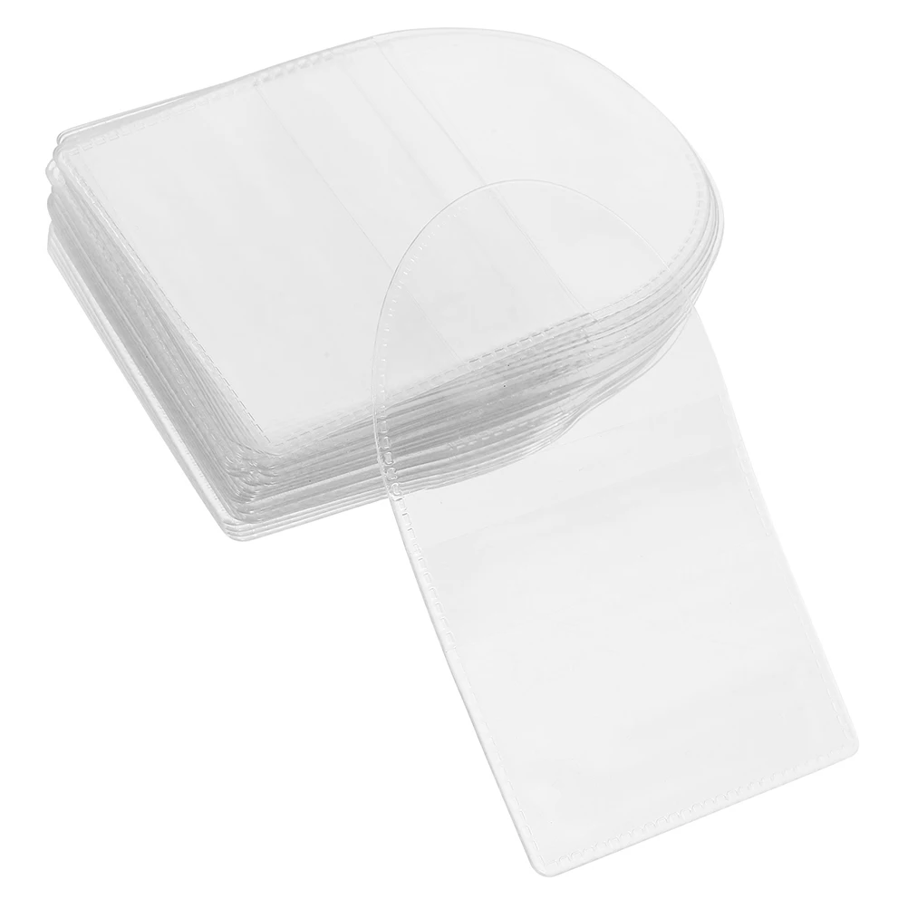 

50 Pcs Badge Bag Coin Money Collection Pouch Clear Protective Bagged Supplies Holder