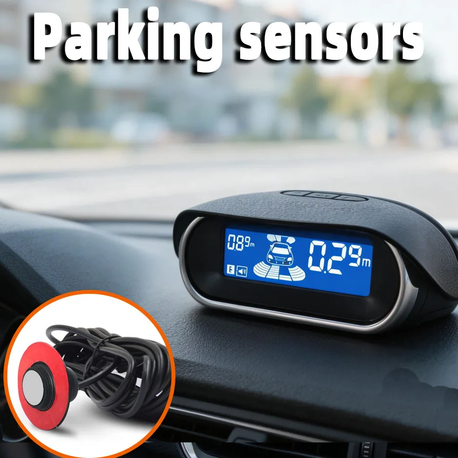 QXNY Original 16.5MM Flat Parking Sensor 8 Parktronic Reversing Backup Radar Rear Auto Detector Backing Assistance Kit System