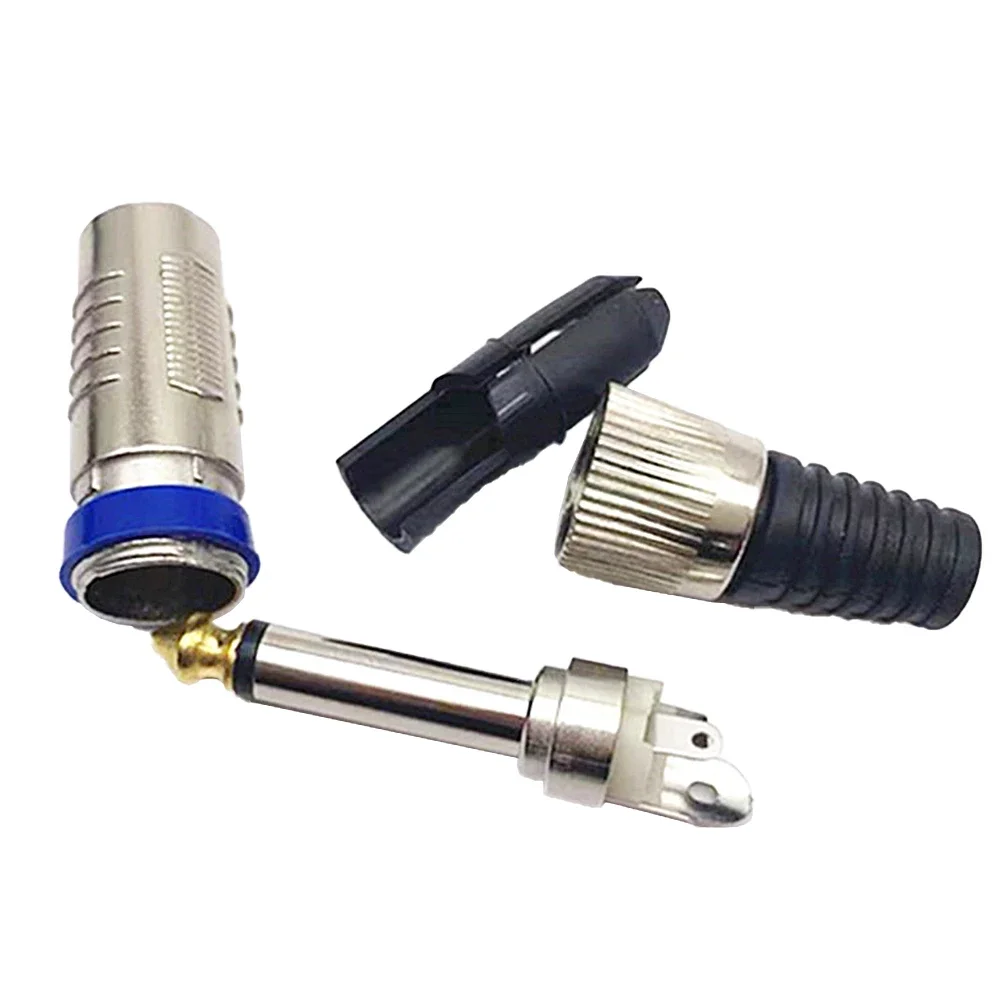 5PCS Audio Adapter Set: 6.35mm to RCA/3.5mm Gold-Plated Plugs, Metal Housing, Screw-Lock, Hi-Fi Sound for Mic/Amp/Speaker view 2