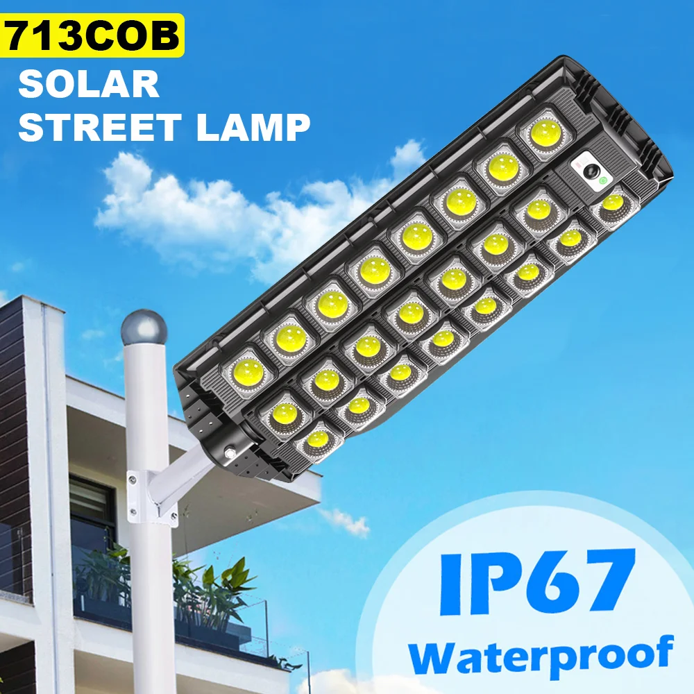 

713COB 598 LED Super Bright Outdoor Solar Street Lamp Motion Sensor Waterproof Solar Power Lights Yard Country House Wall Light