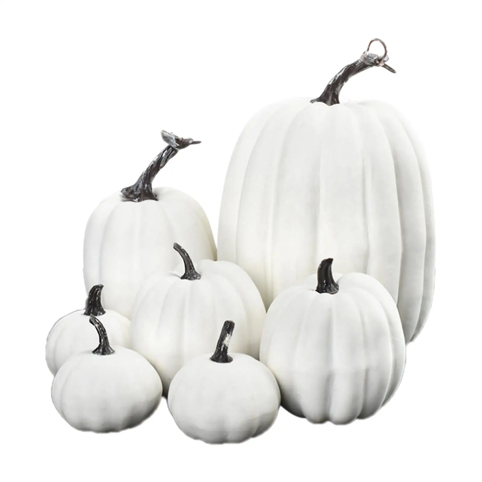 7Pcs Faux Pumpkins Decor Artificial Decoration Autumn Wedding Ornament