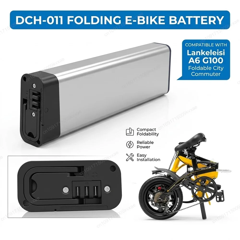 Rechargeable 36V 10.4Ah Folding Electric Bicycle Battery DCH 011 for Richbit TOP-618 for Glafit GFR-01 for Gotrax E-Bike 500W