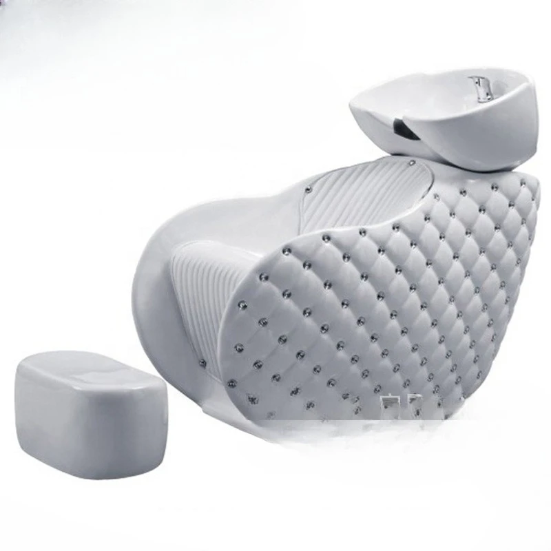 

Fiberglass Shampoo Bed Barber Shop Hair Salon Special Half-lying Flush Bed Beauty Shop Thai Massage Shampoo Bed