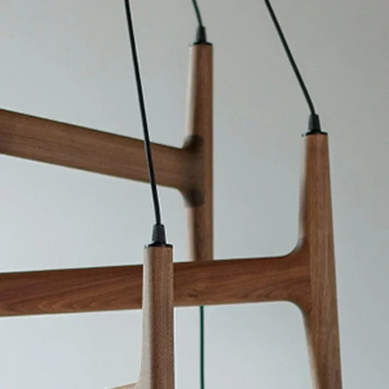 الحديثة الشمال الحد الأدنى الخشب الثريا تعليق مصباح لغرفة المعيشة المطبخ غرفة نوم دراسة المنزل إضاءة ديكورية داخلية