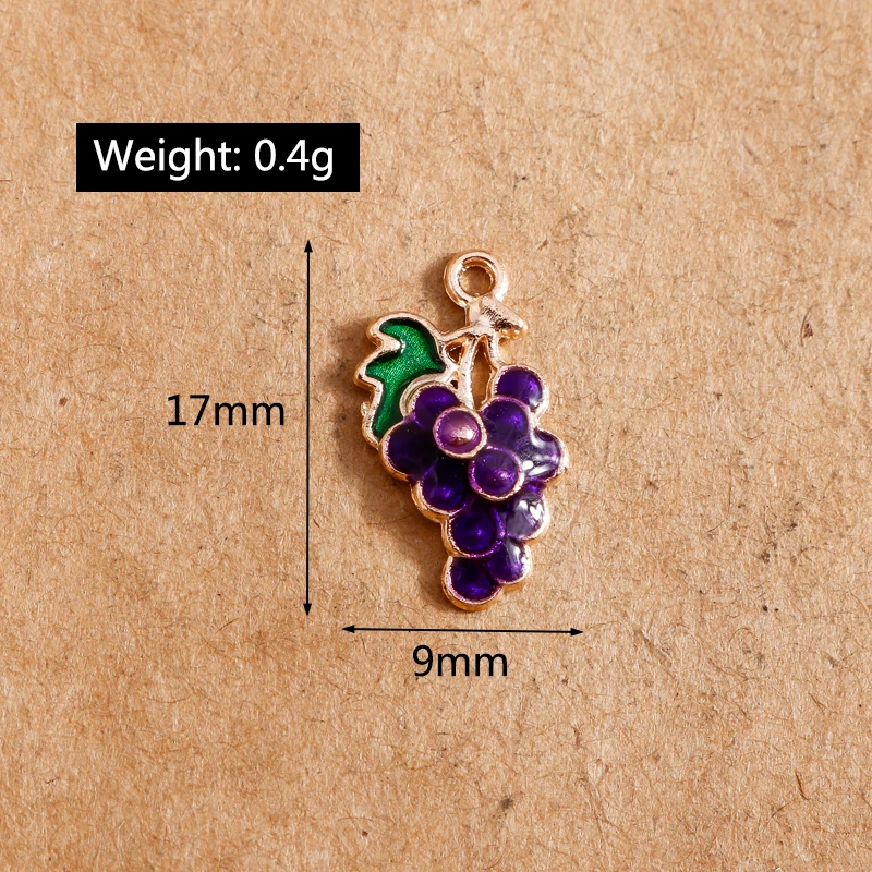 10 Stück süße Emaille-Frucht-Charms für die Schmuckherstellung, Kirsche, Ananas, Banane, Apfel, Charms, Anhänger für DIY-Halsketten, Ohrringe, Geschenk – Detail 36