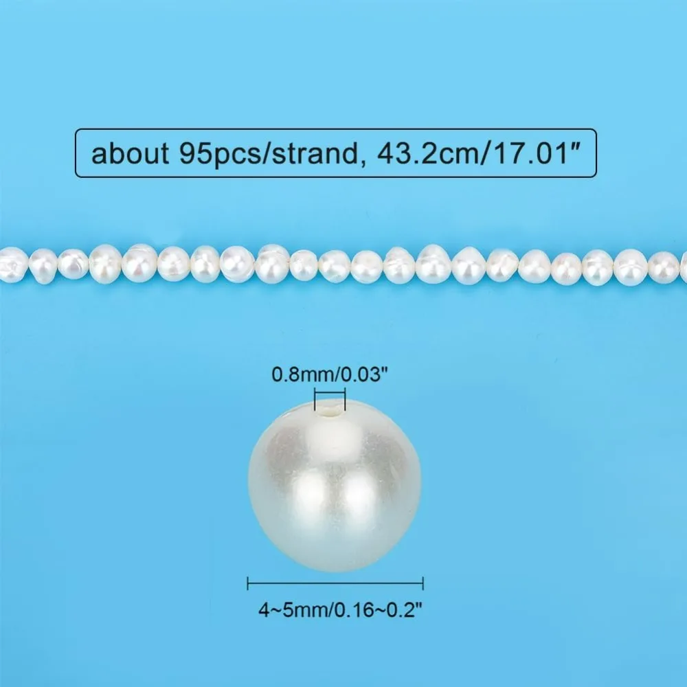 145 Pcs Grade A Natural Freshwater Pearl Beads, 2 Sizes Potato Shaped Polished Pearls, Natural Pearl Loose Beads for DIY