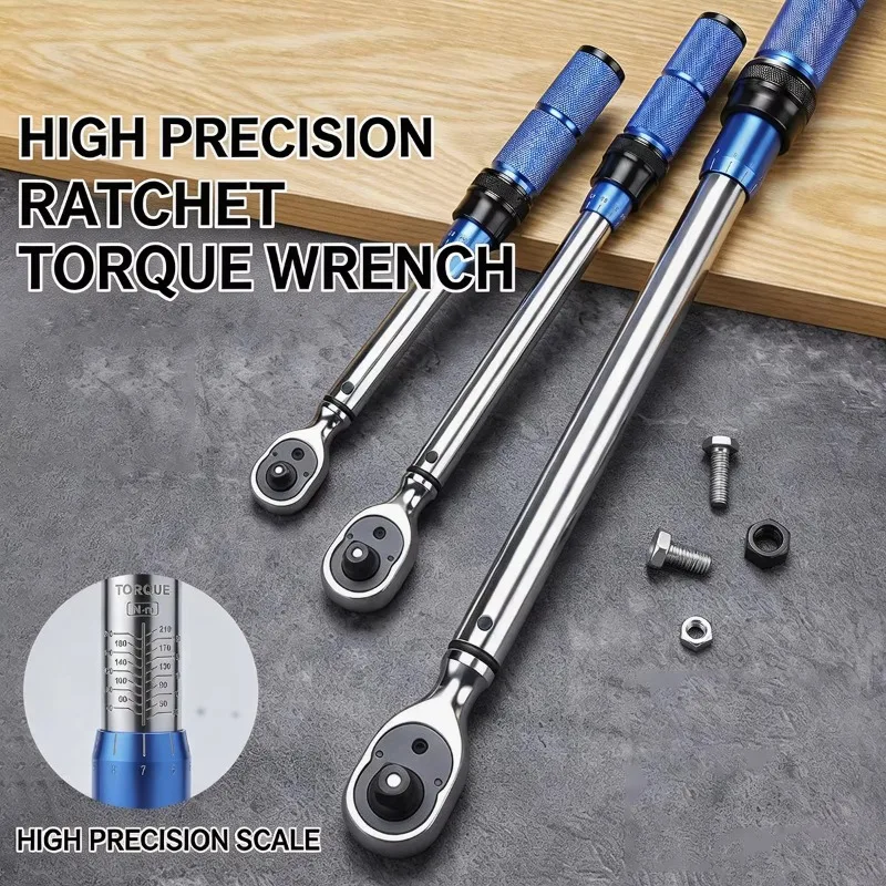 1/4 3/8 1/2 Inch Torque Wrench 5-60Nm Adjustable Ratchet Spanner High Precision Automotive Motorcycle Bicycle Repair Tool