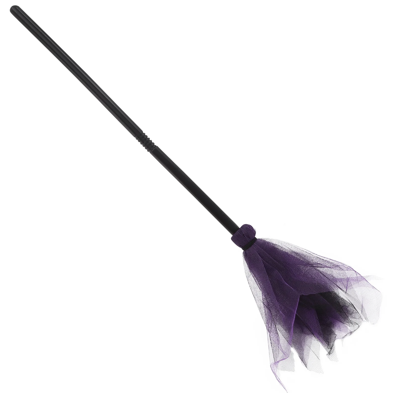 Halloween Broom Black Outfit Besom for Cosplay Prop The Banner Plastic Witch Toddler Supplies