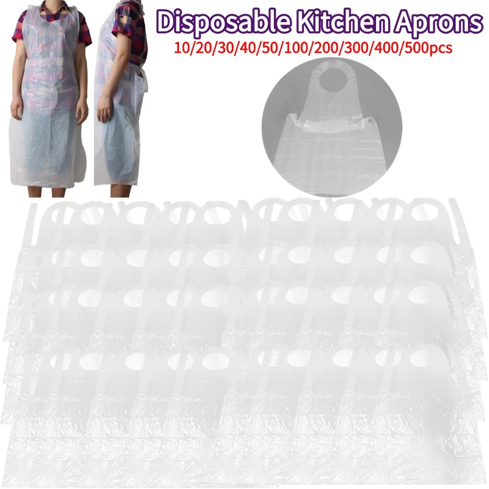 

Disposable Kitchen Aprons Tattoo Apron Transparent Clothing Anti Pollution Sterile Clothing Clean Cover Cape Cloth Apron