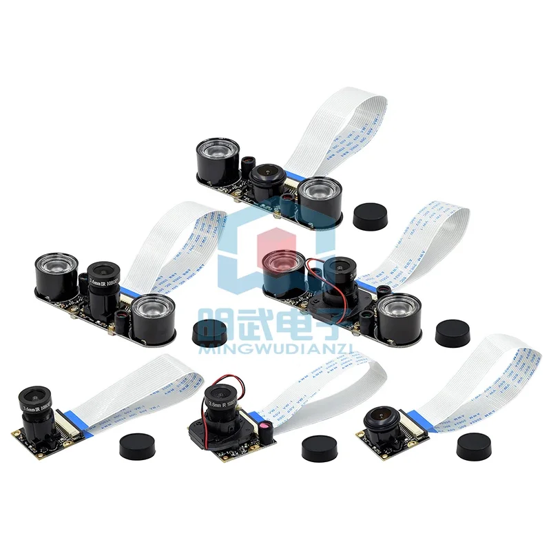 Raspberry Pi 4 Nachtsicht-Fisheye-Kamera 5 MP OV5647 70/95/160 Grad einstellbare Brennweite